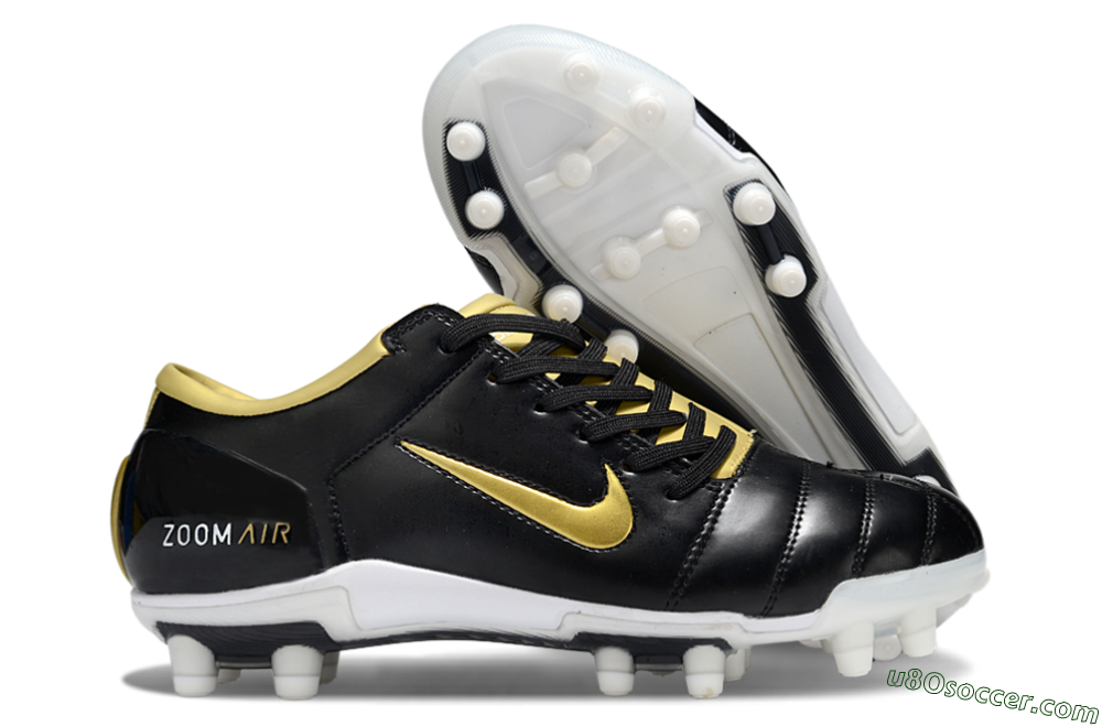 Nike Air Zoom Total 90 III FG Firm Ground Soccer Cleats - Black/Gold/White 1