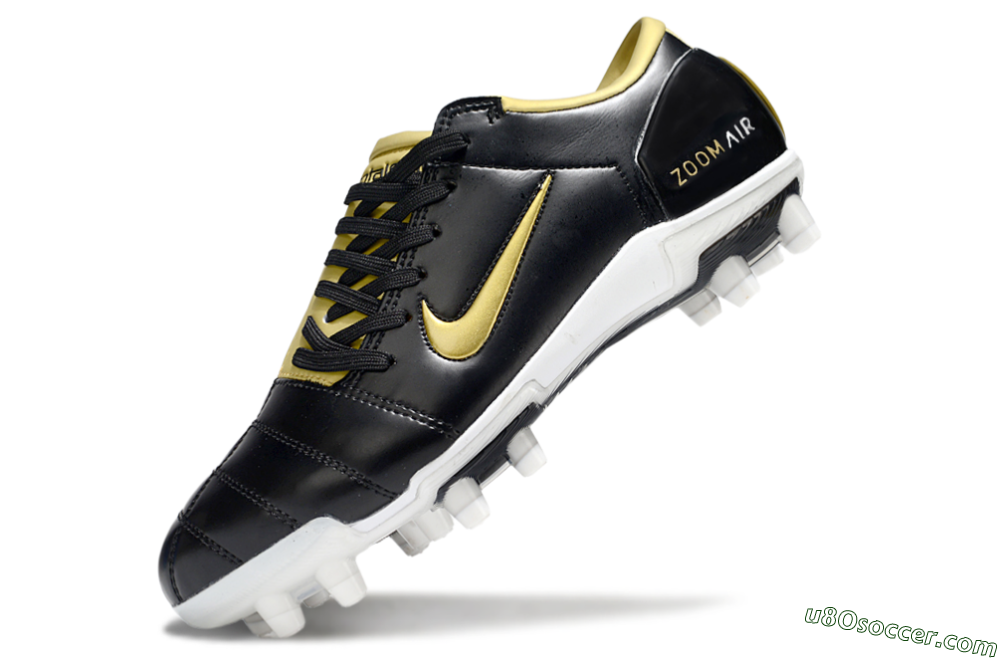 Nike Air Zoom Total 90 III FG Firm Ground Soccer Cleats - Black/Gold/White 5