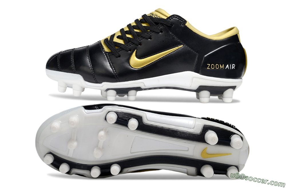 Nike Air Zoom Total 90 III FG Firm Ground Soccer Cleats - Black/Gold/White 0