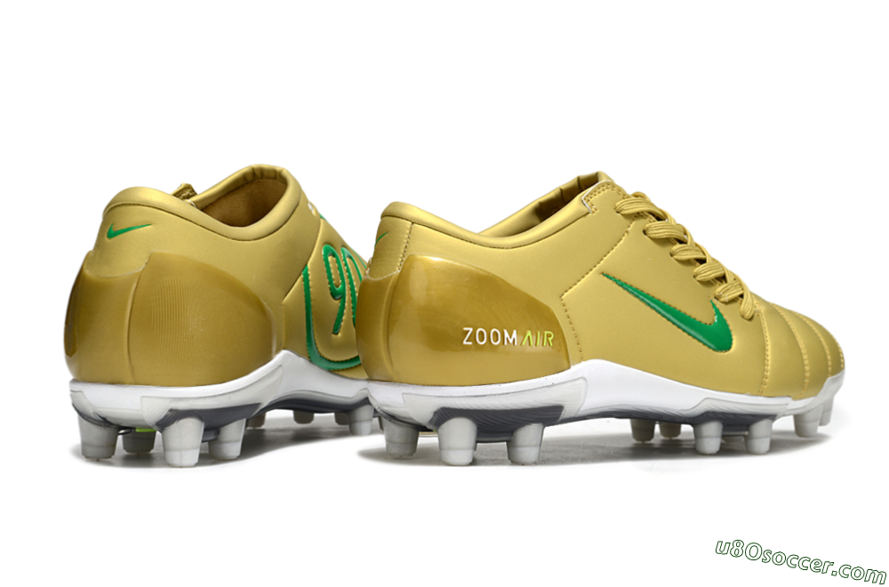 Nike Air Zoom Total 90 III FG Firm Ground Soccer Cleats - Gold/Green/White 6
