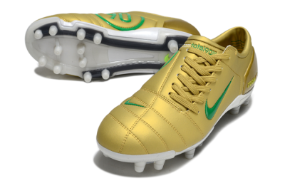 Nike Air Zoom Total 90 III FG Firm Ground Soccer Cleats - Gold/Green/White