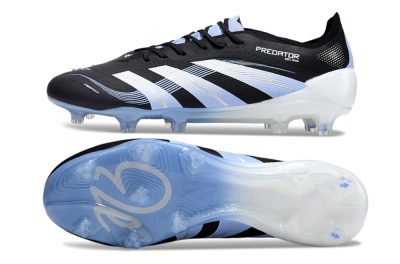 Adidas Predator 25 Elite FG Firm Ground Soccer Cleats - Black/Blue/Silver