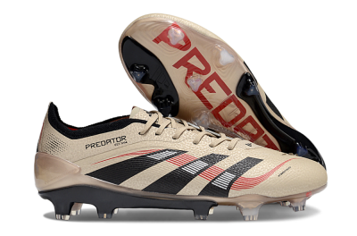 Adidas Predator 25 Elite FG Firm Ground Soccer Cleats - Gold/Black/Red