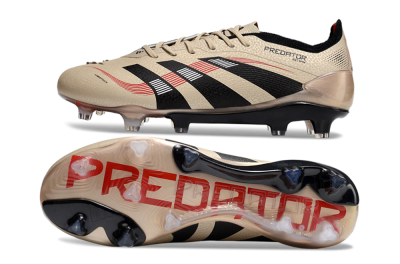 Adidas Predator 25 Elite FG Firm Ground Soccer Cleats - Gold/Black/Red