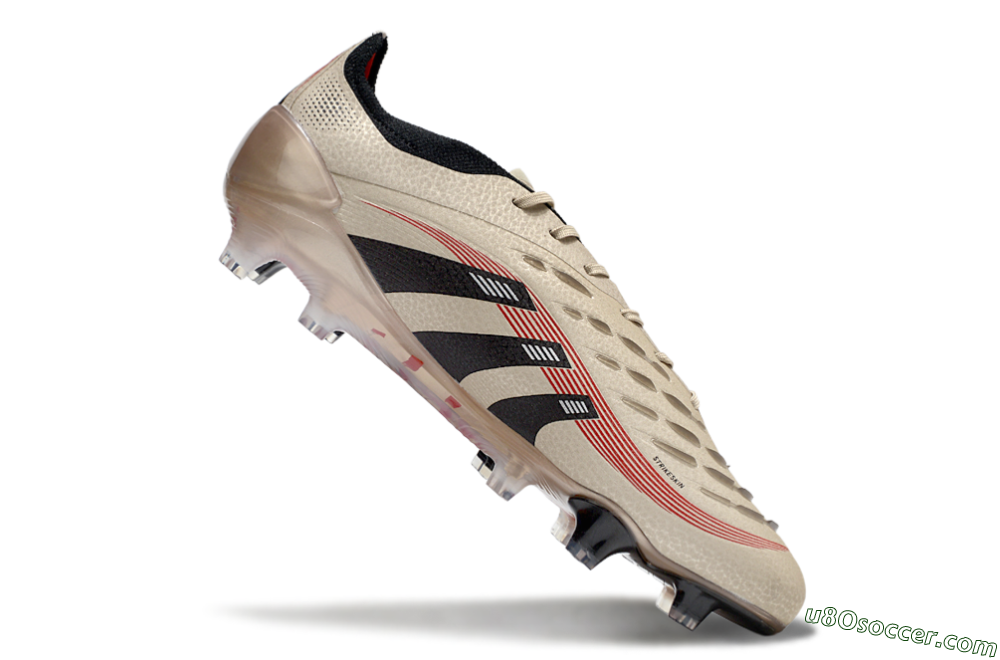 Adidas Predator 25 Elite FG Firm Ground Soccer Cleats - Gold/Black/Red 4