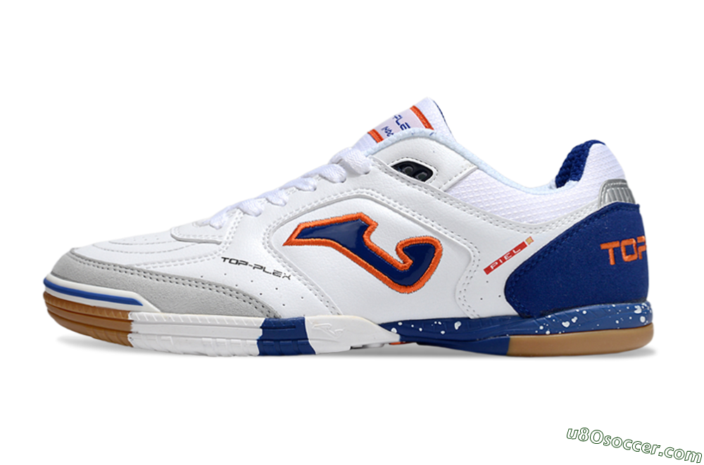 Joma Top Flex IC Indoor & Futsal Soccer Shoes - White/Red/Blue 2