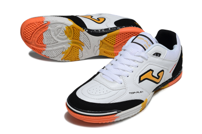 Joma Top Flex IC Indoor & Futsal Soccer Shoes - White/Black/Yellow