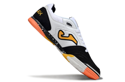 Joma Top Flex IC Indoor & Futsal Soccer Shoes - White/Black/Yellow
