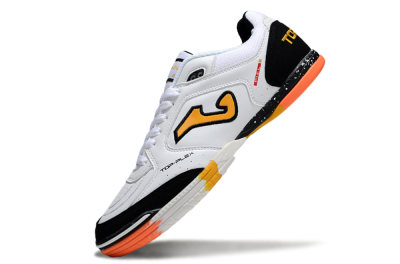 Joma Top Flex IC Indoor & Futsal Soccer Shoes - White/Black/Yellow