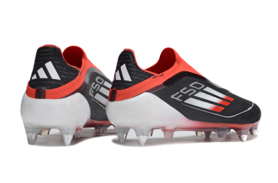 Adidas F50 Elite Laceless SG Soft Ground Soccer Cleats - Black/Red/Silver