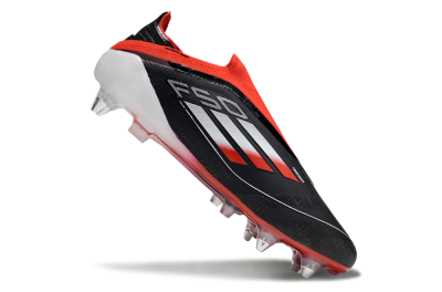 Adidas F50 Elite Laceless SG Soft Ground Soccer Cleats - Black/Red/Silver