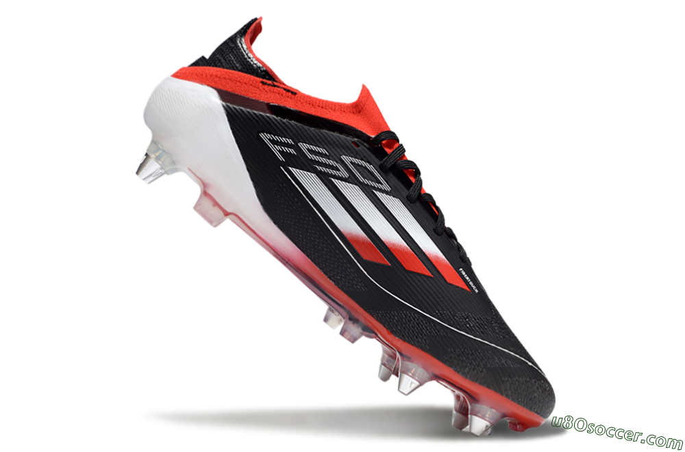 Adidas F50 Elite SG Soft Ground Soccer Cleats - Black/Red/Silver 4