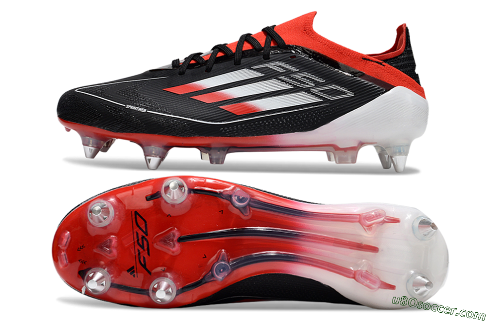 Adidas F50 Elite SG Soft Ground Soccer Cleats - Black/Red/Silver 0