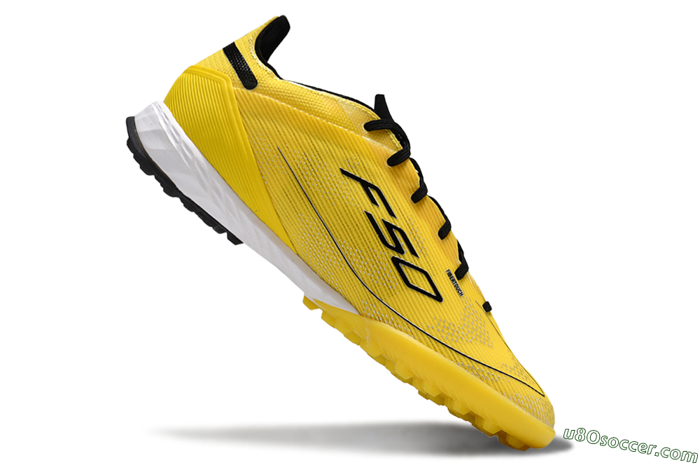 Adidas F50 Pro TF Artificial Turf Soccer Shoes - Yellow/Black/White 4