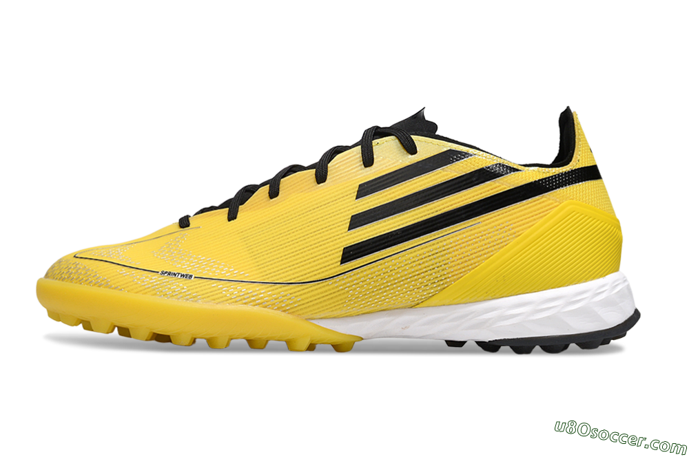 Adidas F50 Pro TF Artificial Turf Soccer Shoes - Yellow/Black/White 2