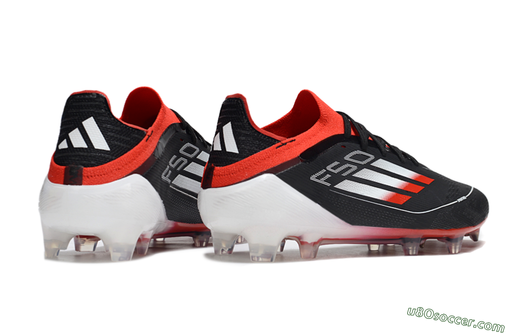 Adidas F50 Elite FG Firm Ground Soccer Cleats - Black/Red/Silver 6