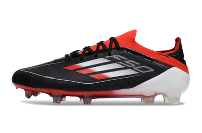 Adidas F50 Elite FG Firm Ground Soccer Cleats - Black/Red/Silver