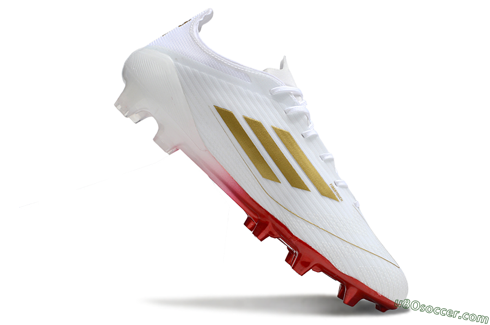 Adidas F50 Elite FG Firm Ground Soccer Cleats - White/Red/Gold 4