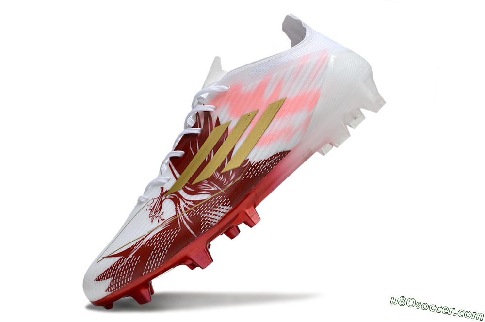 Adidas F50 Elite FG Firm Ground Soccer Cleats - White/Red/Gold 5