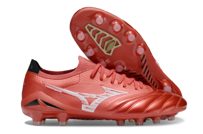 Mizuno Morelia Neo 4 FG Firm Ground Soccer Cleats - Red/White/Black