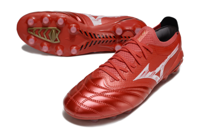 Mizuno Morelia Neo 4 FG Firm Ground Soccer Cleats - Red/White/Black