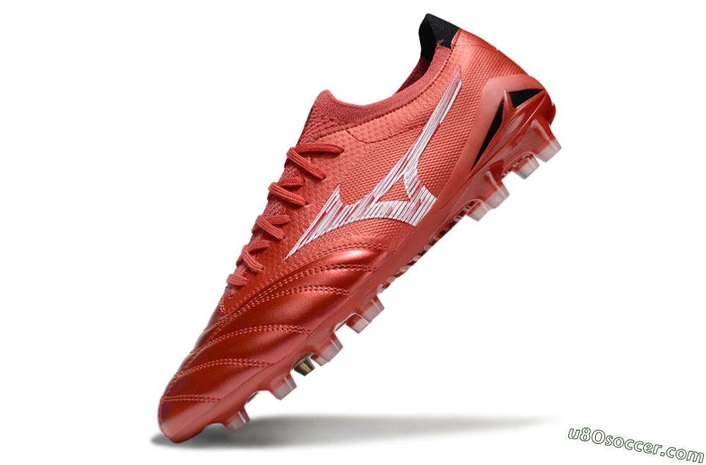 Mizuno Morelia Neo 4 FG Firm Ground Soccer Cleats - Red/White/Black 5