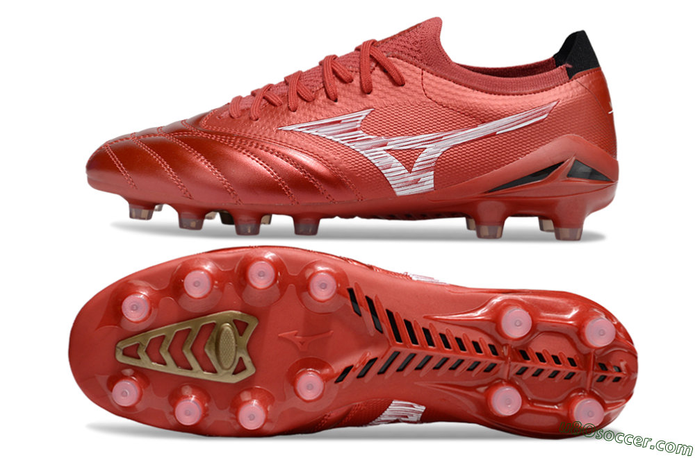 Mizuno Morelia Neo 4 FG Firm Ground Soccer Cleats - Red/White/Black 0
