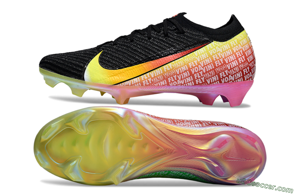 Nike Air Zoom Mercurial Vapor 16 Elite FG Firm Ground Soccer Cleats - Black/Red/Yellow 0