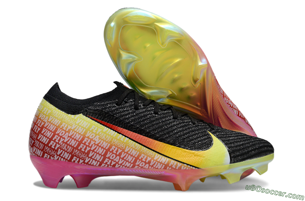 Nike Air Zoom Mercurial Vapor 16 Elite FG Firm Ground Soccer Cleats - Black/Red/Yellow 1