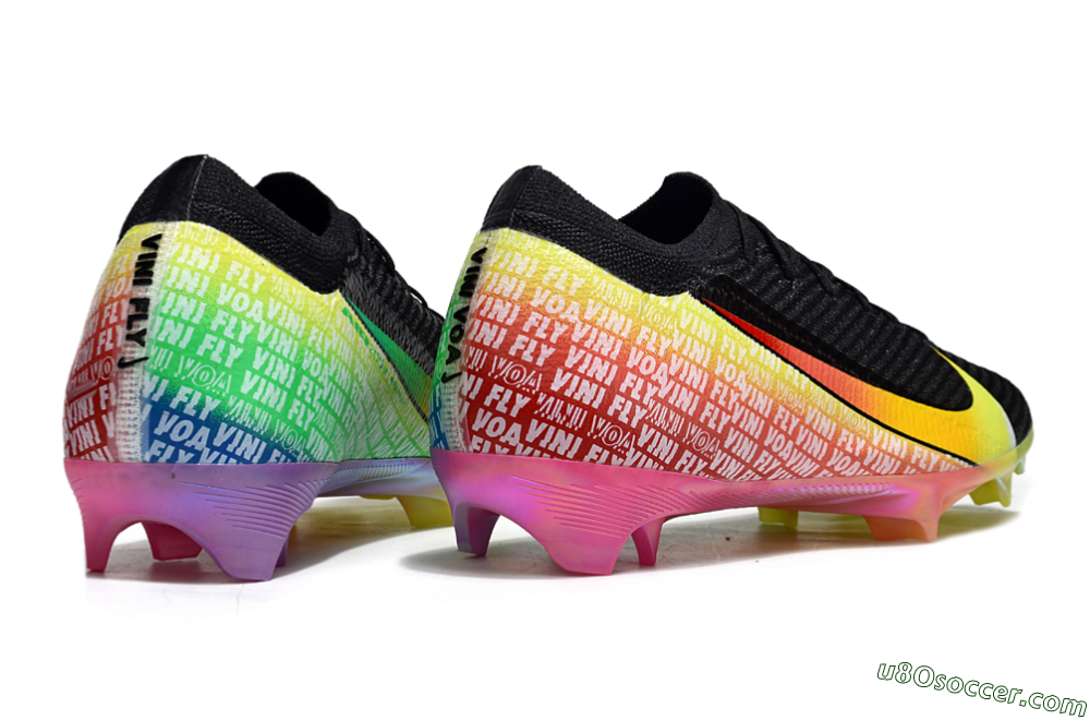 Nike Air Zoom Mercurial Vapor 16 Elite FG Firm Ground Soccer Cleats - Black/Red/Yellow 6