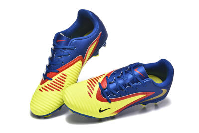 Nike Phantom 6 Elite Low FG Firm Ground Soccer Cleats - Yellow/Blue/Gold
