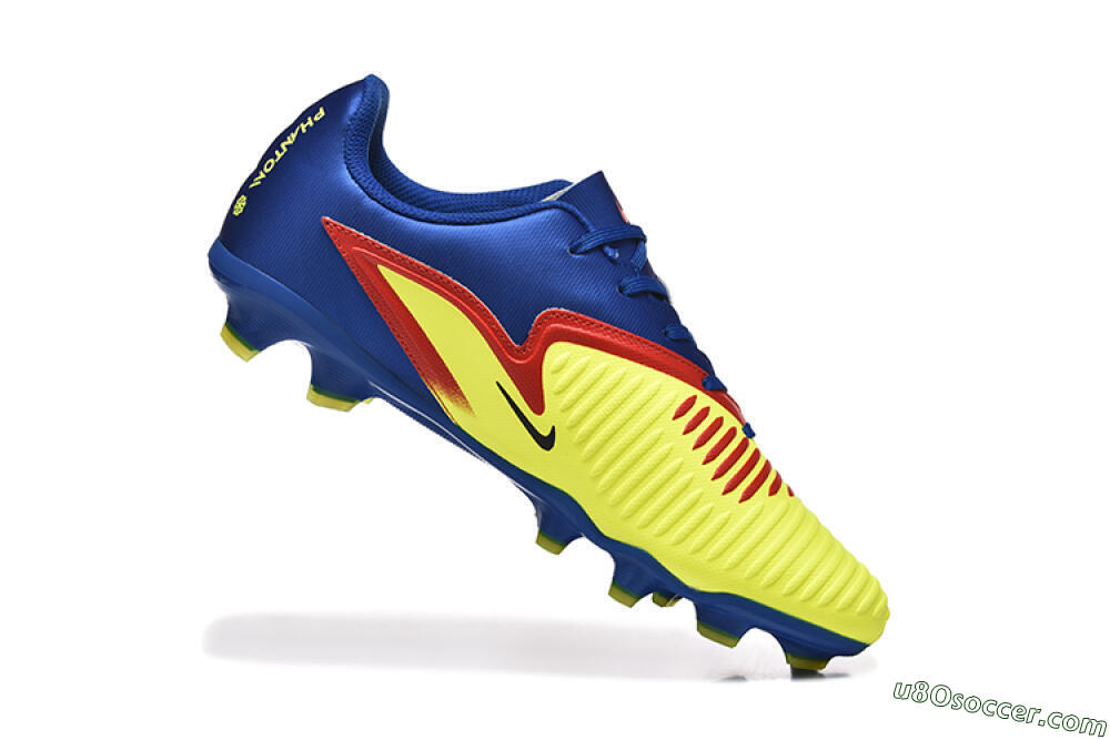Nike Phantom 6 Elite Low FG Firm Ground Soccer Cleats - Yellow/Blue/Gold 7