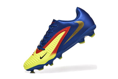 Nike Phantom 6 Elite Low FG Firm Ground Soccer Cleats - Yellow/Blue/Gold