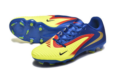 Nike Phantom 6 Elite Low FG Firm Ground Soccer Cleats - Yellow/Blue/Gold