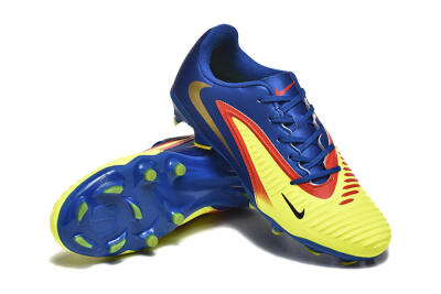 Nike Phantom 6 Elite Low FG Firm Ground Soccer Cleats - Yellow/Blue/Gold