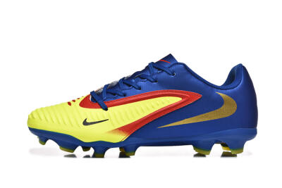 Nike Phantom 6 Elite Low FG Firm Ground Soccer Cleats - Yellow/Blue/Gold