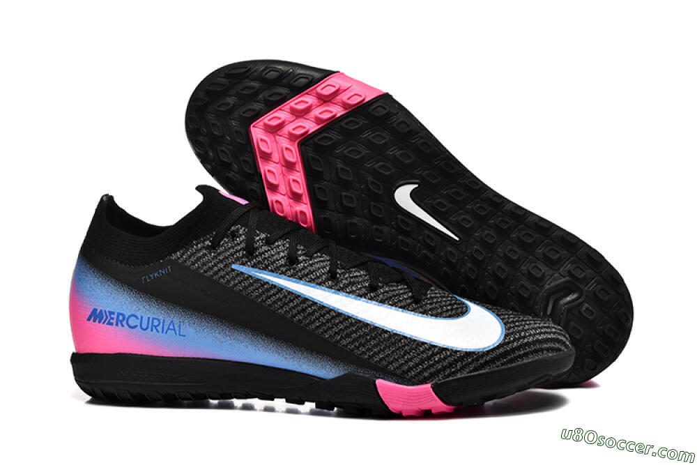Nike Air Zoom Mercurial Vapor 15 Elite TF Artificial Turf Soccer Shoes - Black/White/Blue/Pink 1