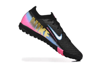 Nike Air Zoom Mercurial Vapor 15 Elite TF Artificial Turf Soccer Shoes - Black/White/Blue/Pink