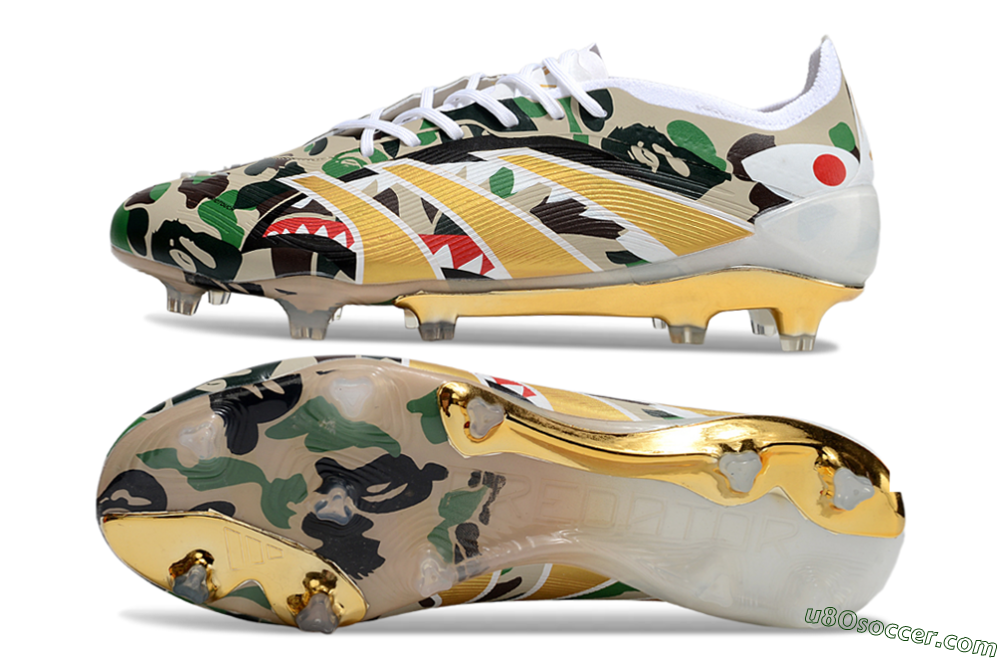 Adidas Predator 25 Elite FG Firm Ground Soccer Cleats - Camo/White/Gold 0