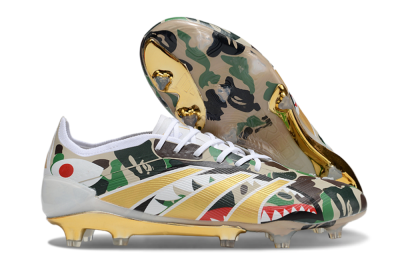 Adidas Predator 25 Elite FG Firm Ground Soccer Cleats - Camo/White/Gold