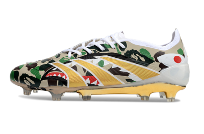 Adidas Predator 25 Elite FG Firm Ground Soccer Cleats - Camo/White/Gold