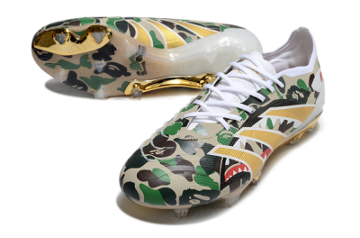 Adidas Predator 25 Elite FG Firm Ground Soccer Cleats - Camo/White/Gold