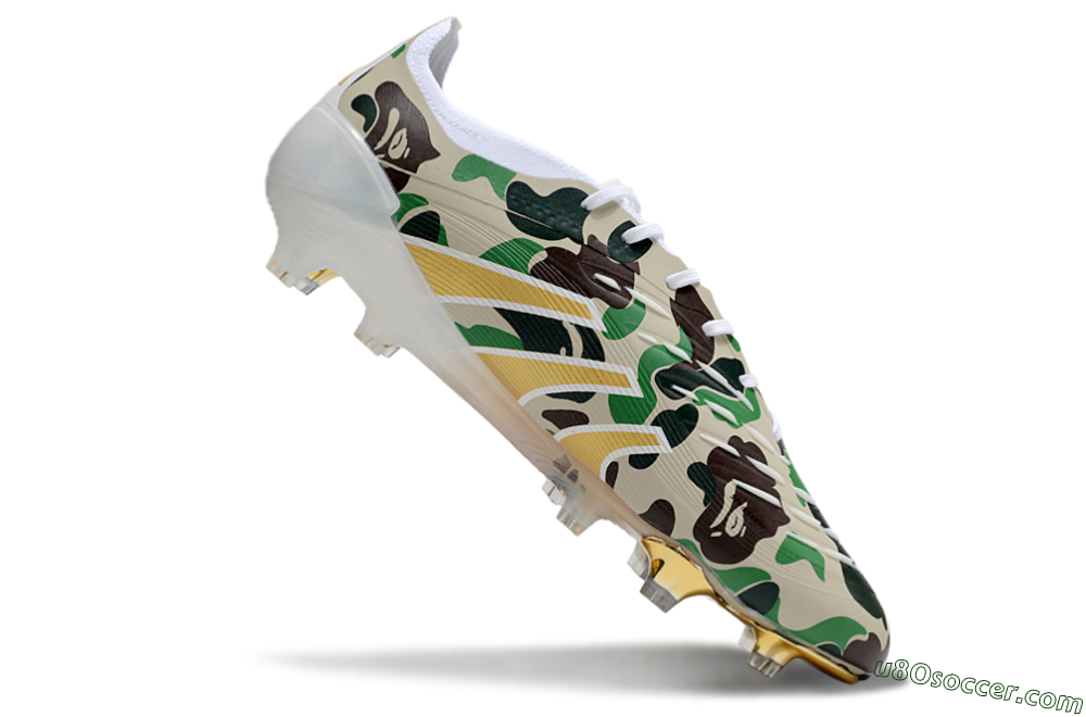 Adidas Predator 25 Elite FG Firm Ground Soccer Cleats - Camo/White/Gold 4
