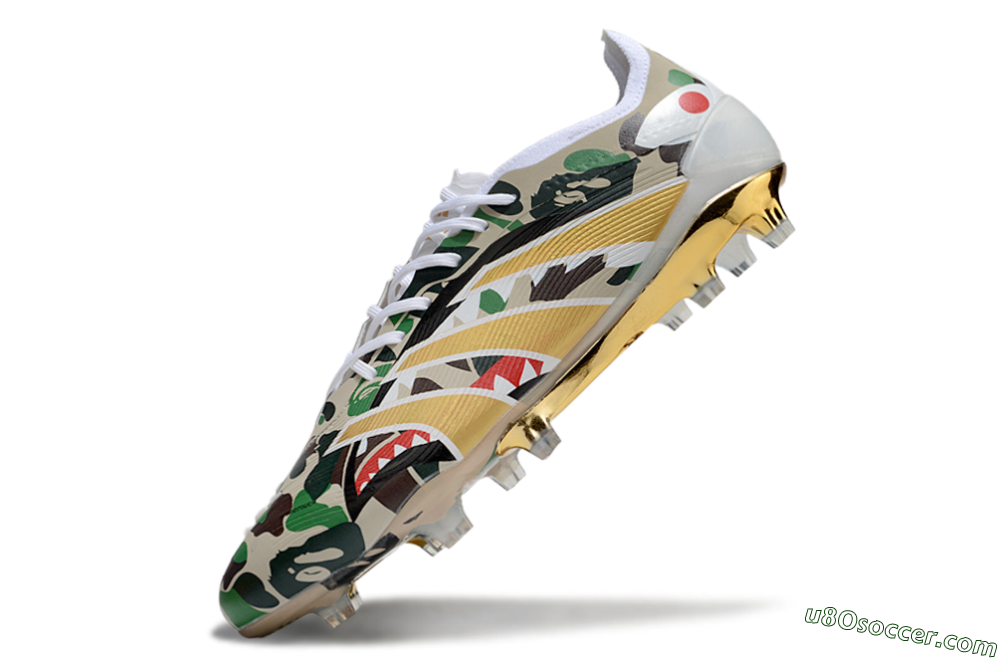 Adidas Predator 25 Elite FG Firm Ground Soccer Cleats - Camo/White/Gold 5