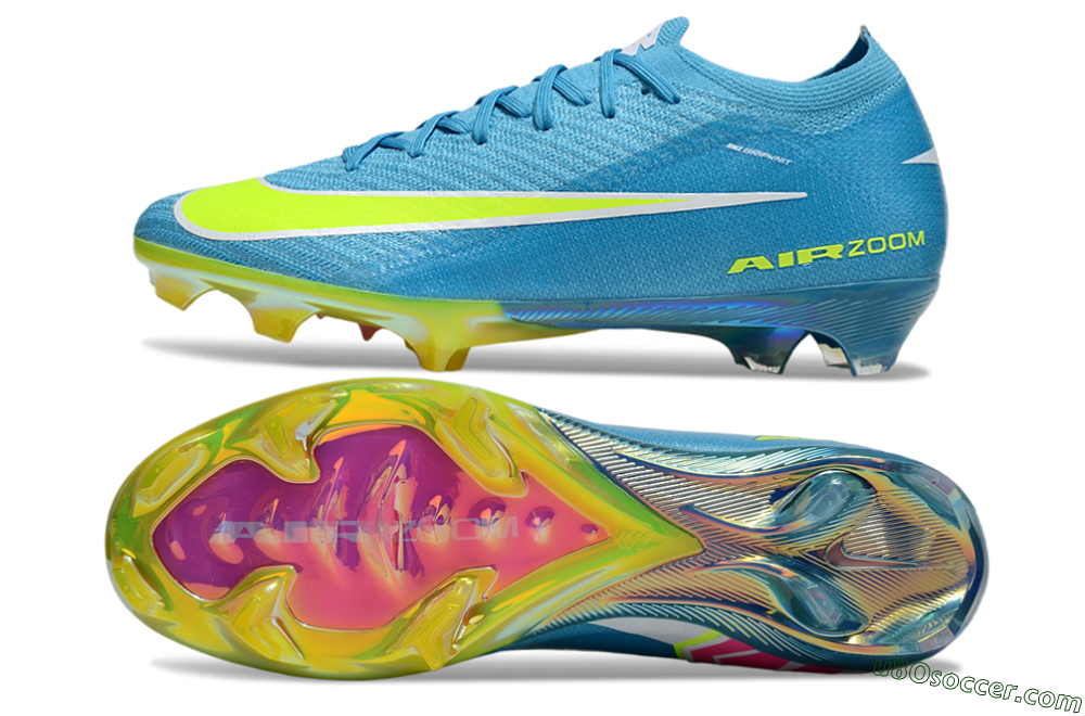 Nike Air Zoom Mercurial Vapor 16 Elite FG Firm Ground Soccer Cleats - Blue/Yellow/White 0
