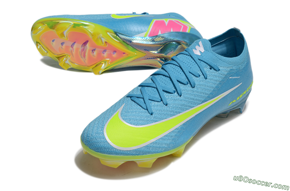Nike Air Zoom Mercurial Vapor 16 Elite FG Firm Ground Soccer Cleats - Blue/Yellow/White 3