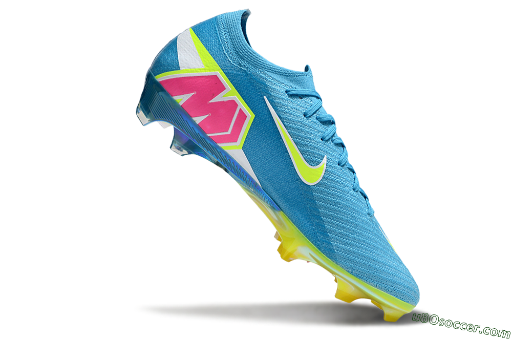 Nike Air Zoom Mercurial Vapor 16 Elite FG Firm Ground Soccer Cleats - Blue/Yellow/White 4