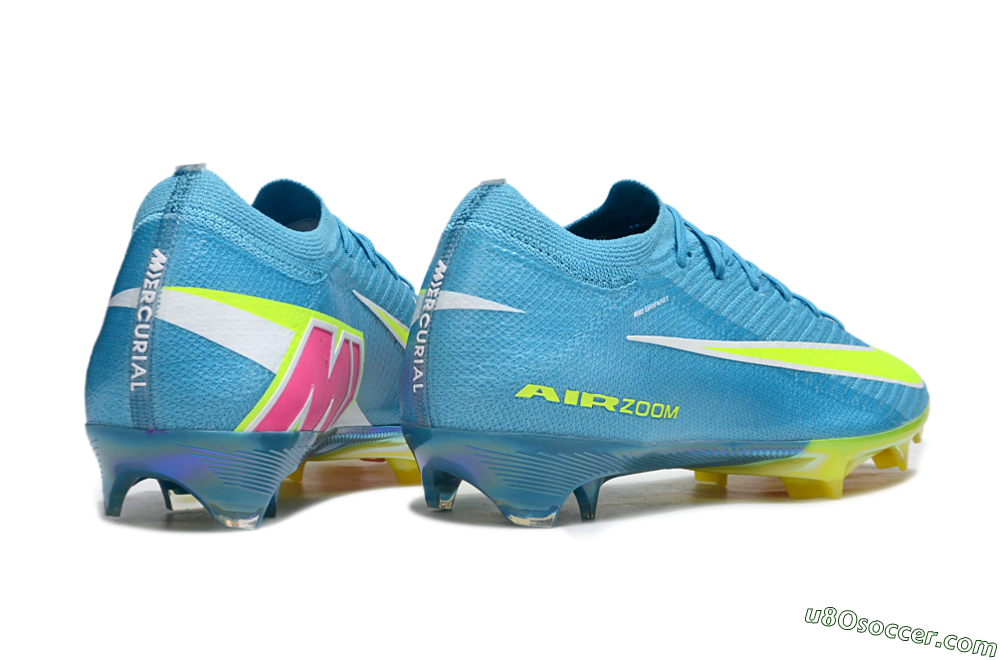Nike Air Zoom Mercurial Vapor 16 Elite FG Firm Ground Soccer Cleats - Blue/Yellow/White 6