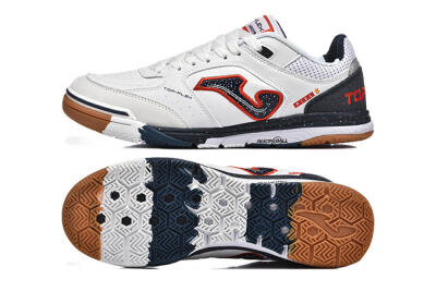 Joma Top Flex IC Indoor & Futsal Soccer Shoes - White/Red/Black