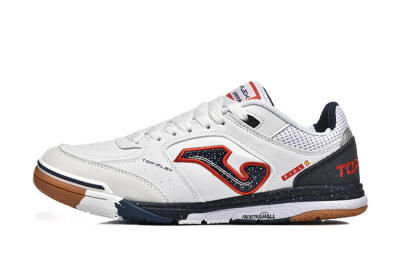 Joma Top Flex IC Indoor & Futsal Soccer Shoes - White/Red/Black